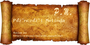 Pánczél Melinda névjegykártya