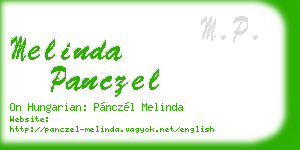 melinda panczel business card
