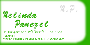 melinda panczel business card